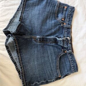 Levi's Women's Dark Blue Denim Shorts